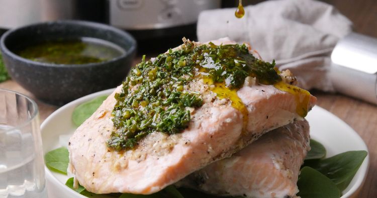 Slow Cooker Salmon with Fresh Herb Salsa – Bryan's Foodie Site