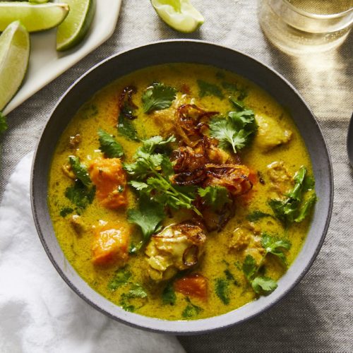 Burmese-Inspired Chicken Braised in Coconut Milk & Turmeric with Sweet ...